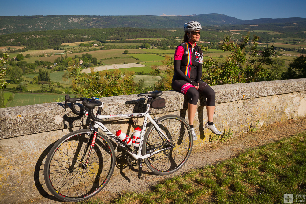 At the start in Sault. The Mont Ventoux is this tiny clear spot above Lillie