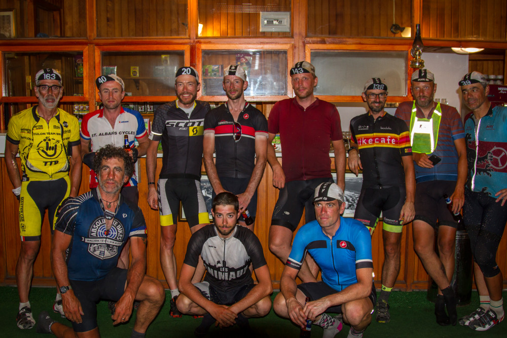 Day 16 finishers of the 2015 Transcontinental Race at Café Hisar in Istanbul