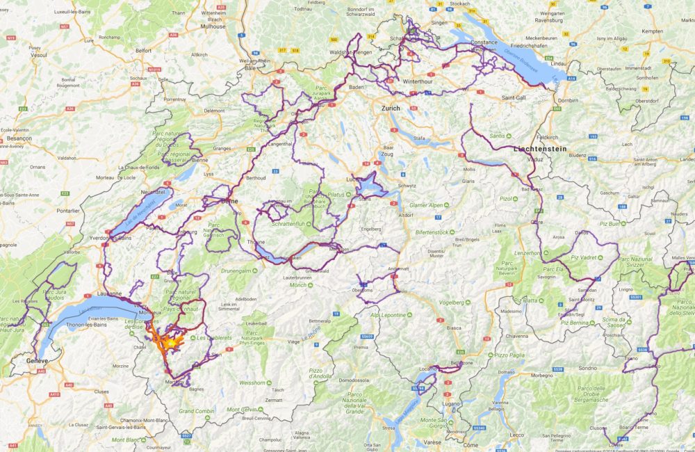 Everywhere I have ridden in Switzerland in 2017