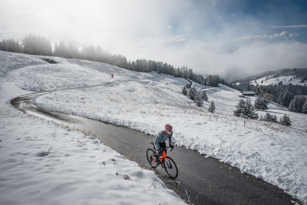 Winter ride above Gryon, Switzerland